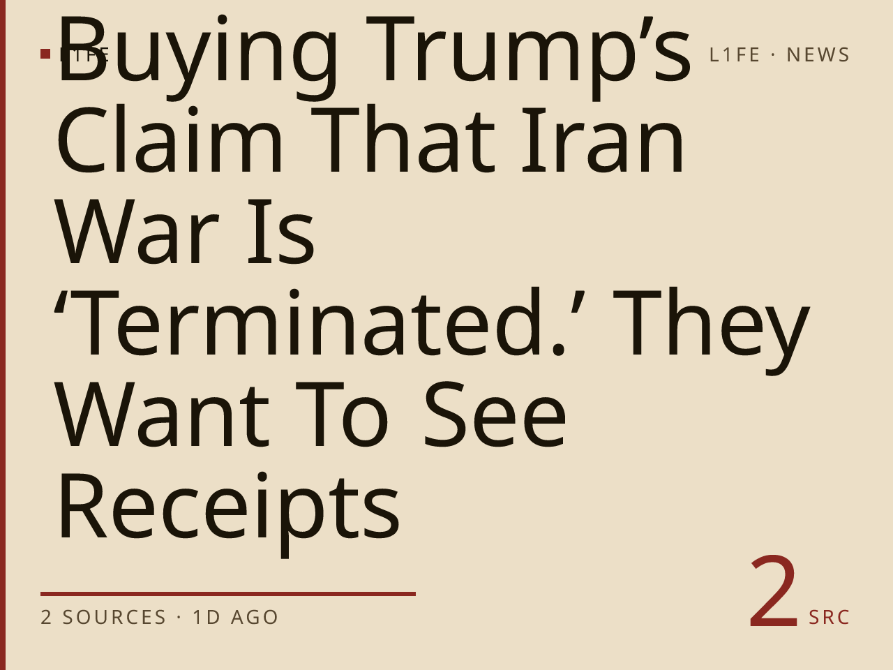 38 Senators Aren’t Buying Trump’s Claim That Iran War Is ‘Terminated.’ They Want To See Receipts
