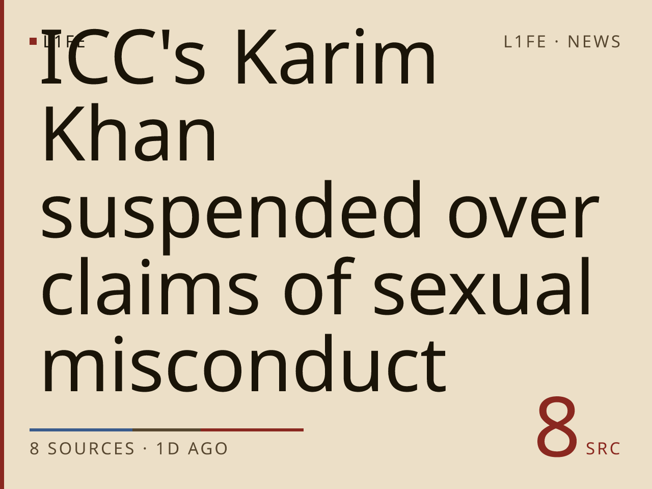 ICC's Karim Khan suspended over claims of sexual misconduct