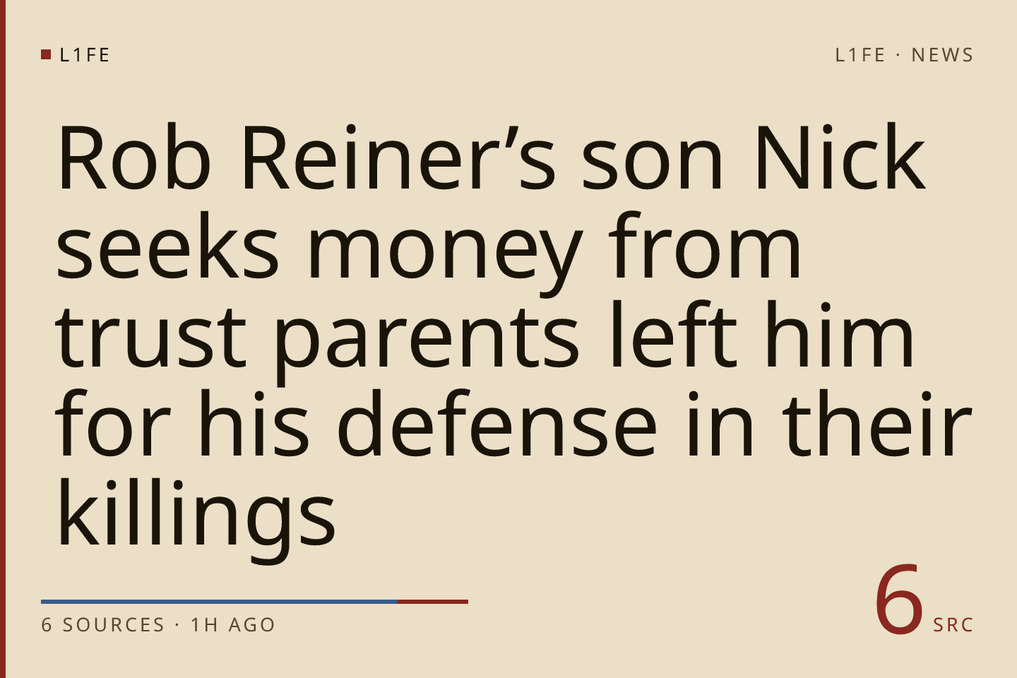 Rob Reiner’s son Nick seeks money from trust parents left him for his defense in their killings