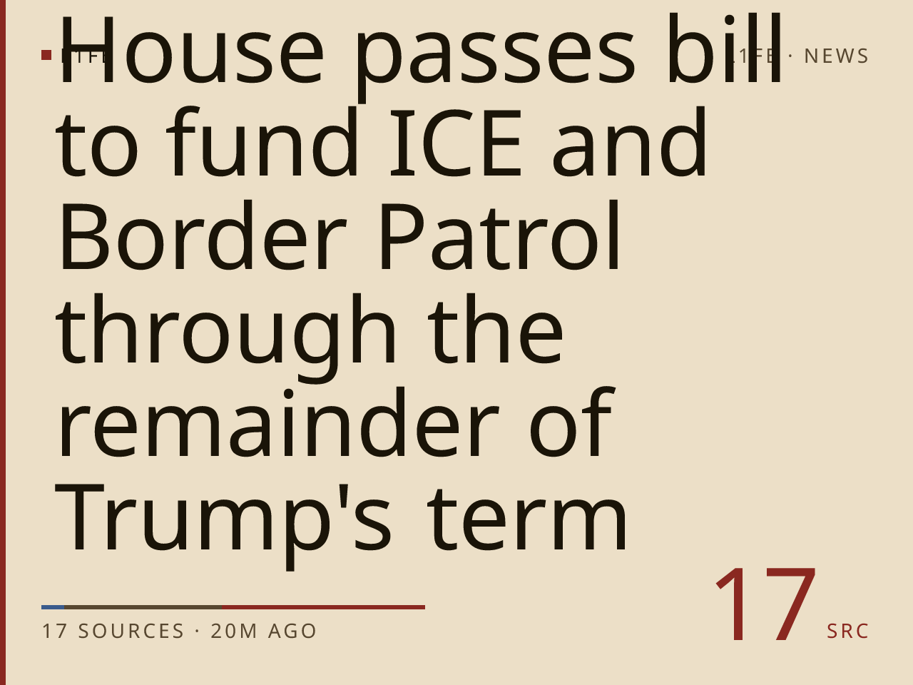 House passes bill to fund ICE and Border Patrol through the remainder of Trump's term