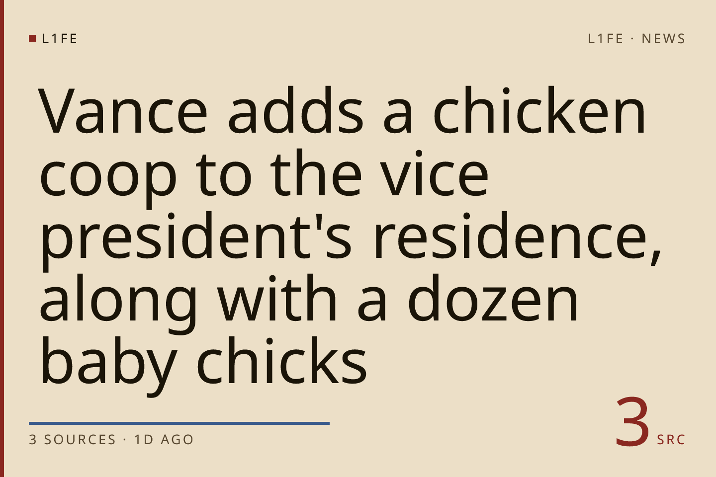 Vance adds a chicken coop to the vice president's residence, along with a dozen baby chicks