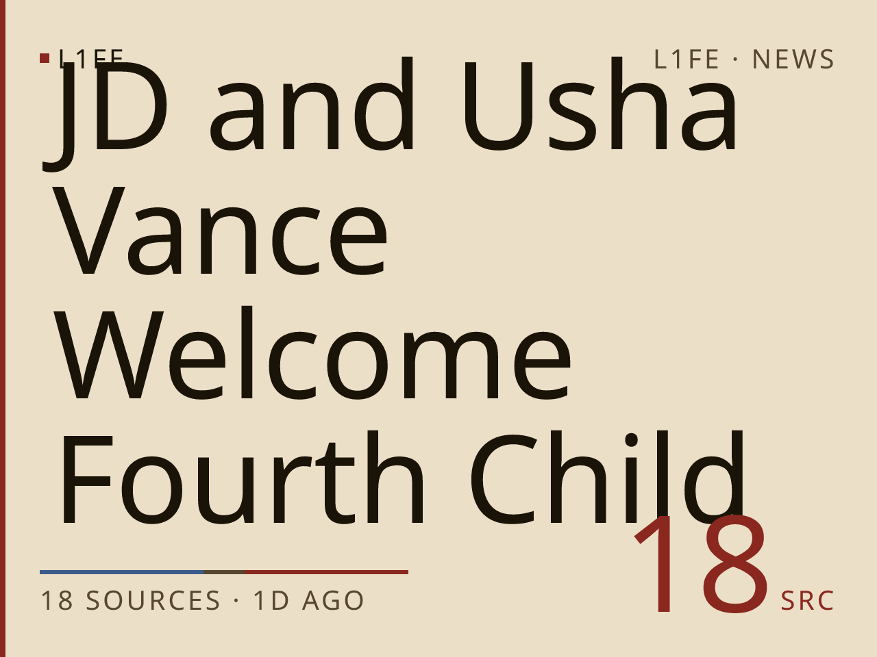 JD and Usha Vance Welcome Fourth Child